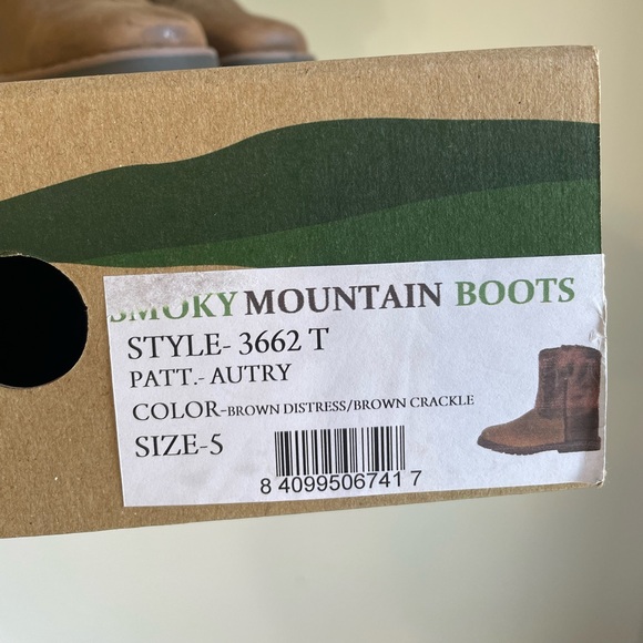NWT Smoky mountain leather toddler sz 5 cowboy boot - Picture 5 of 5